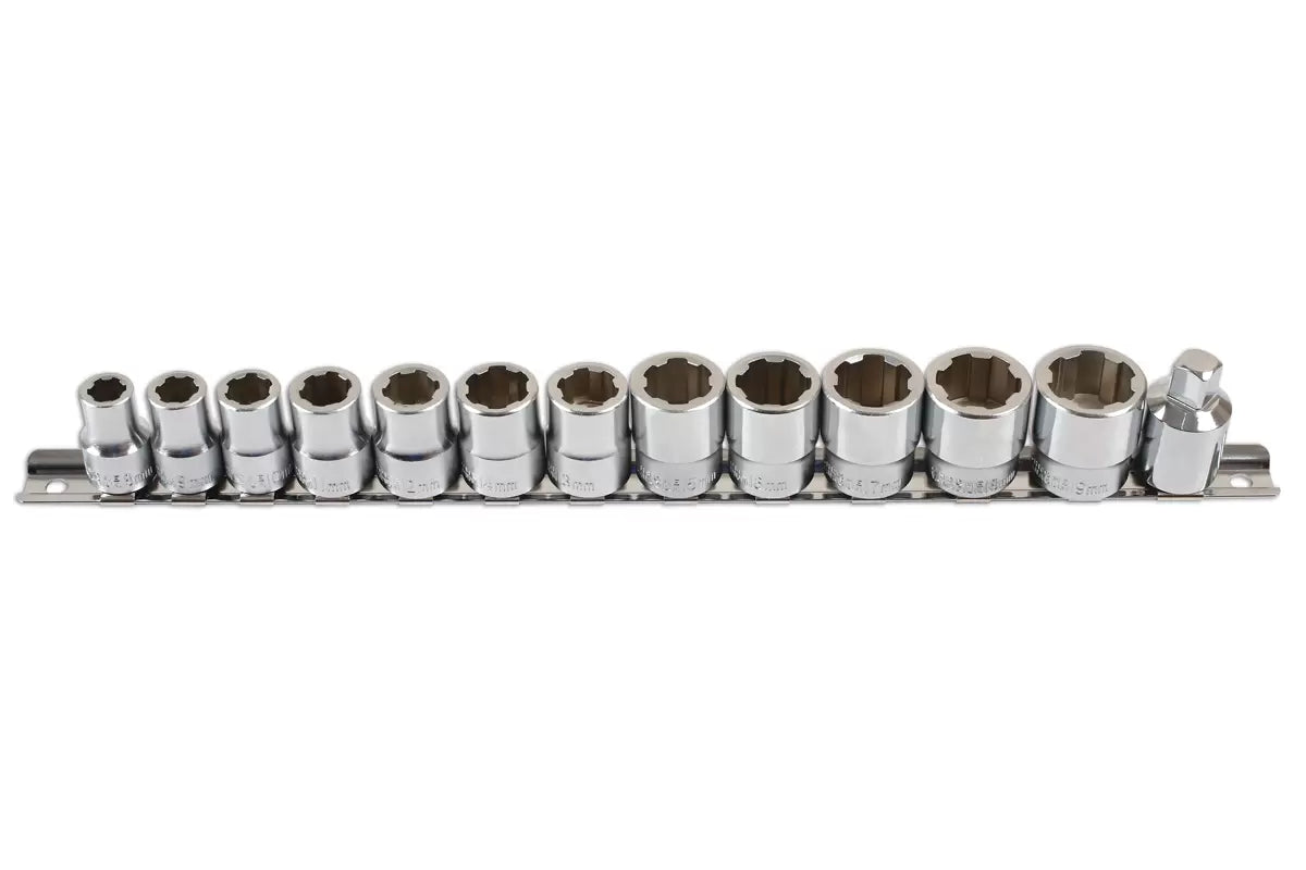 Laser - 6834 - Socket Set Damaged/Undamaged Nuts 3/8"D 13pc