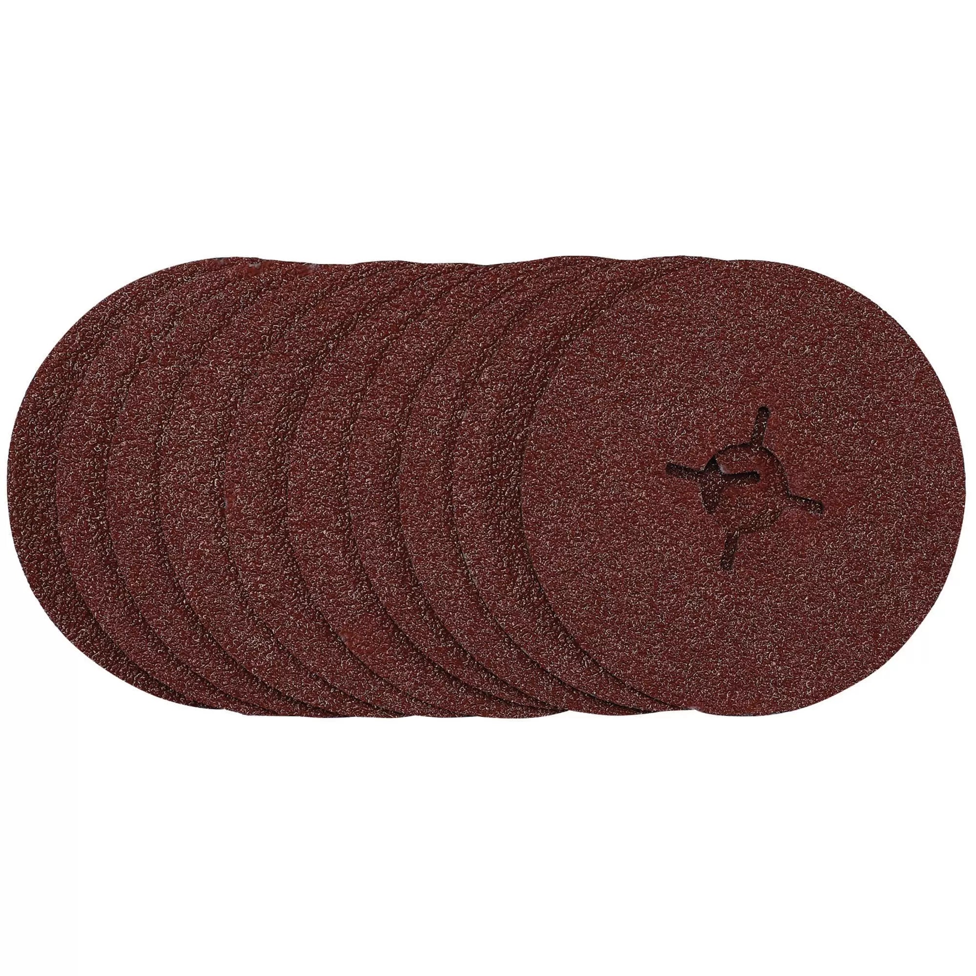 Draper Tools - 68377 - Fibre Sanding Discs, 115mm, 36 Grit, (Pack of 10)