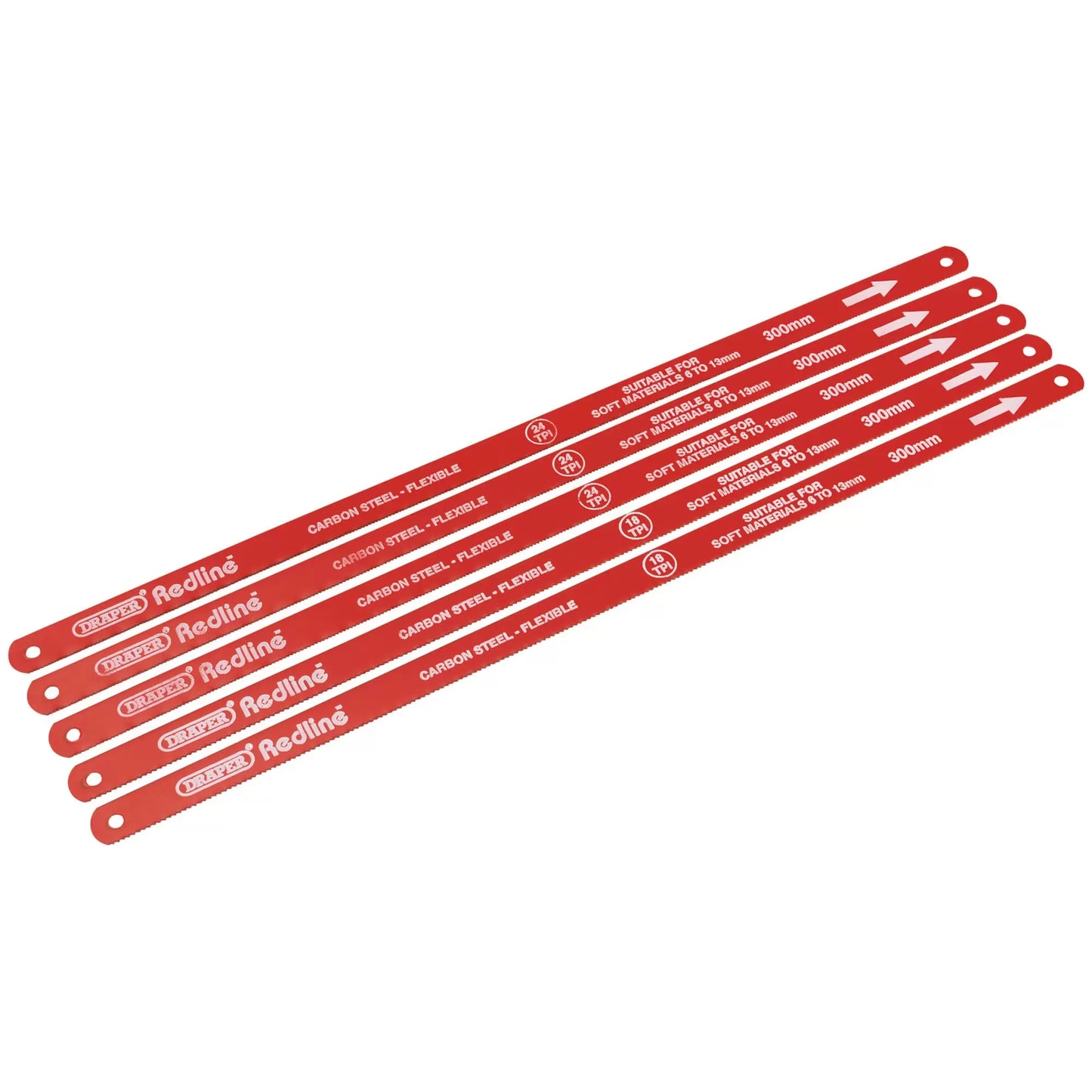 Draper Tools - 68414 - Draper Redline® Hacksaw Blades, 300mm (Pack of 5)
