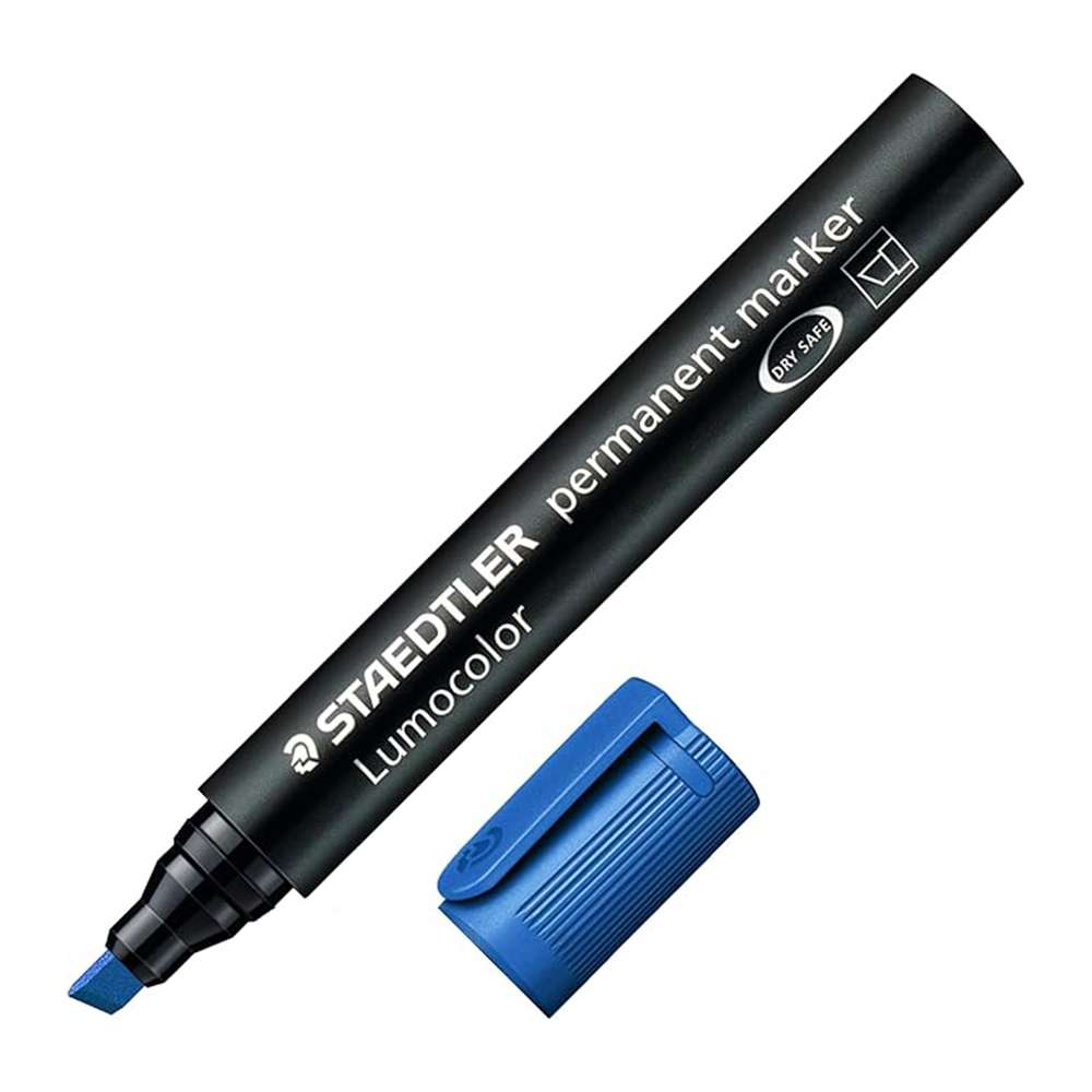 Staedtler Permanent Marker, Bullet Tip, Blue – Box of 10