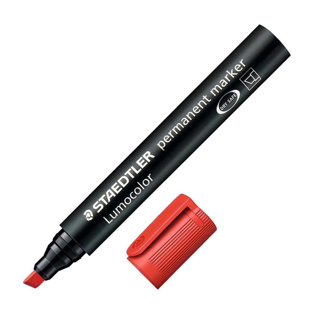 Staedtler Permanent Marker, Bullet Tip, Red – Box of 10