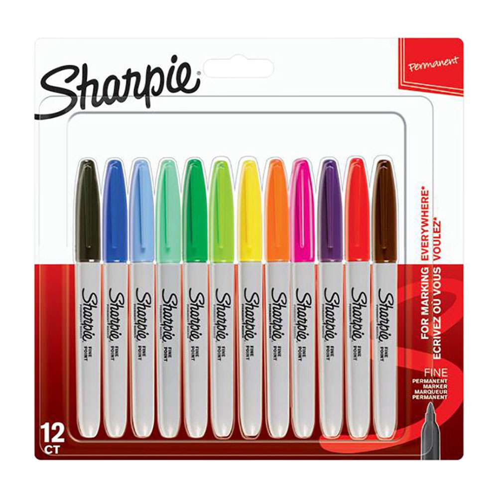 Sharpie Permanent Marker, Assorted – Pack of 12