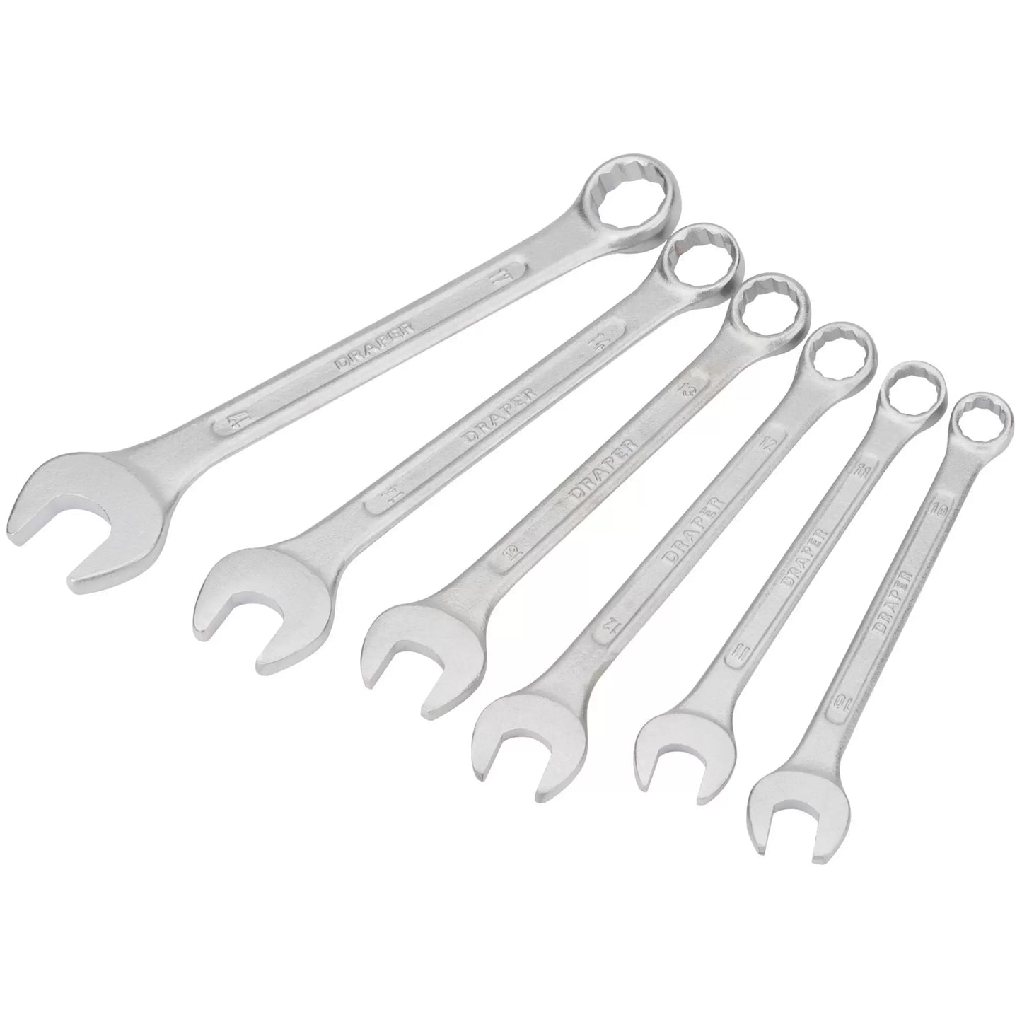 Draper Tools - 68479 - Draper Redline® Metric Combination Spanner Set, 10 - 17mm (6 Piece)