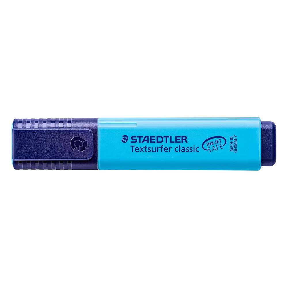 Staedtler Textsurfer Classic Highlighter, Chisel 1–4 mm, Blue – Box of 10