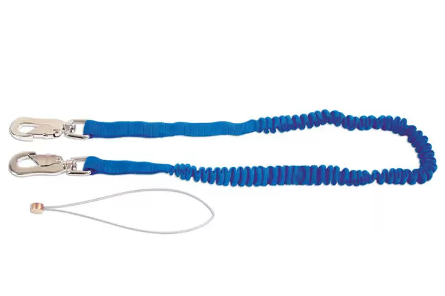 Laser - 6876 - Safety Tool Lanyard - 2 x Zinc Alloy Hooks & 4mm Wire