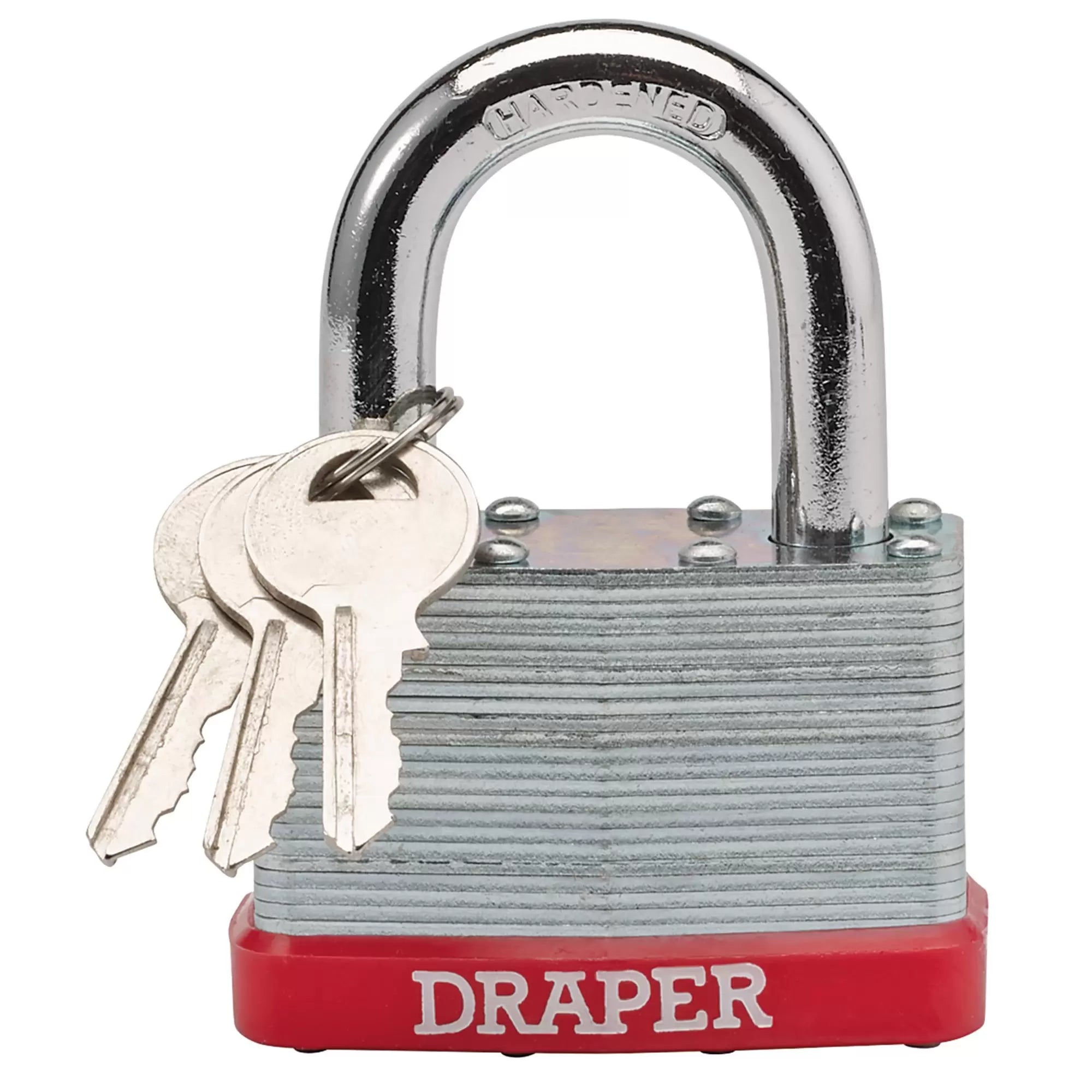 Draper Tools - 68807 - Draper Redline® Laminated Steel Padlock, 65mm