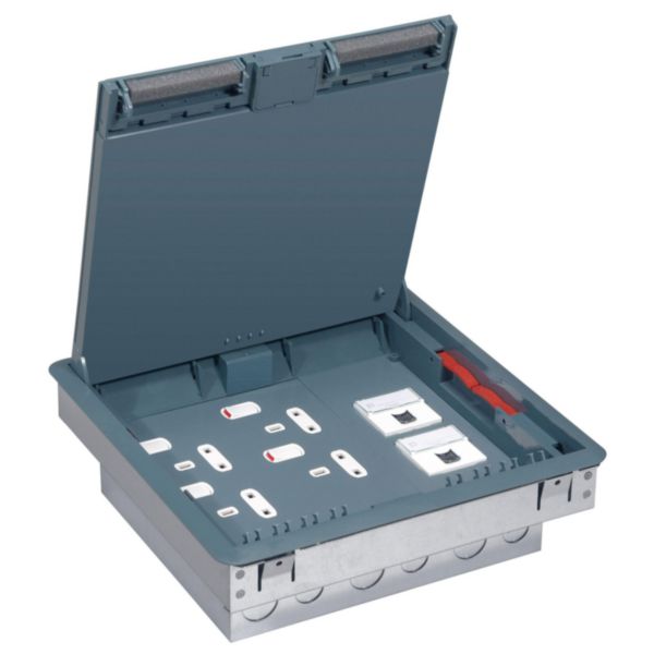 Legrand Floor box - 3 compartments - Grey cover