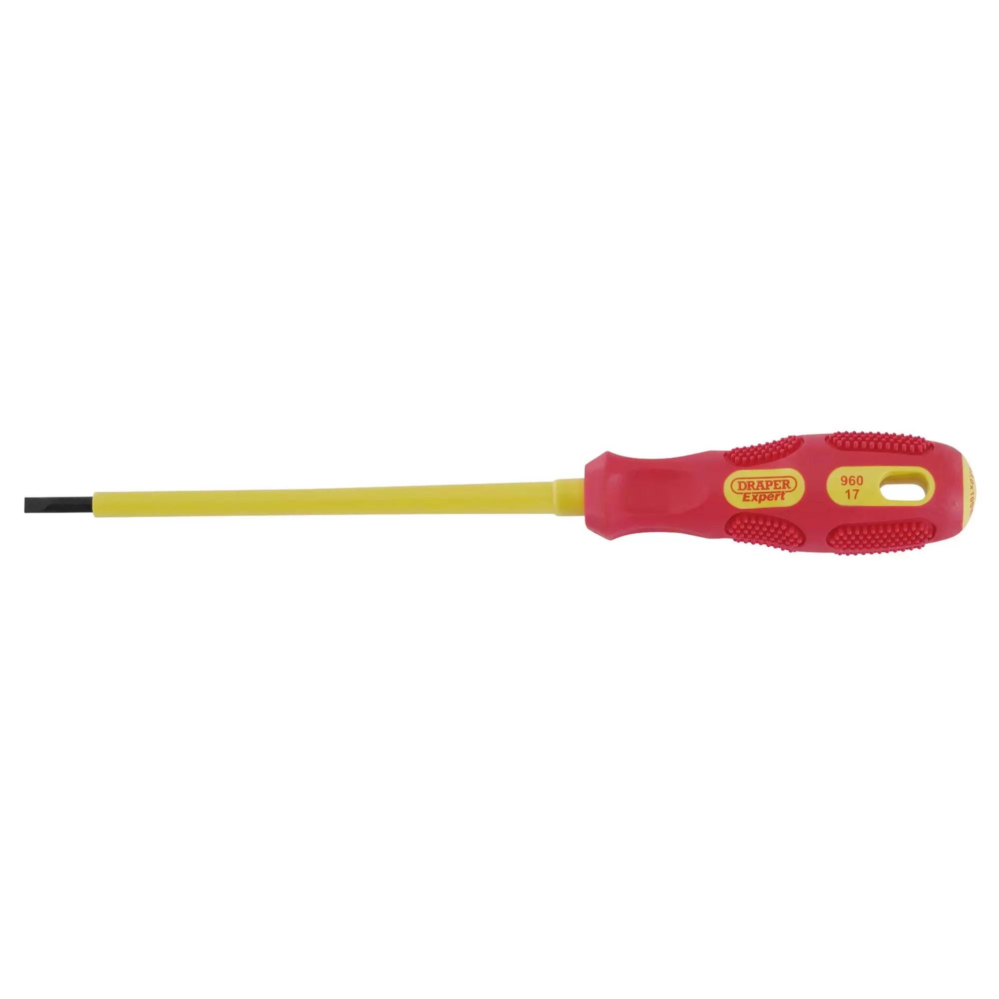 Draper Tools - 69212 - Draper Expert VDE Approved Fully Insulated Plain Slot Screwdriver, 3 x 100mm