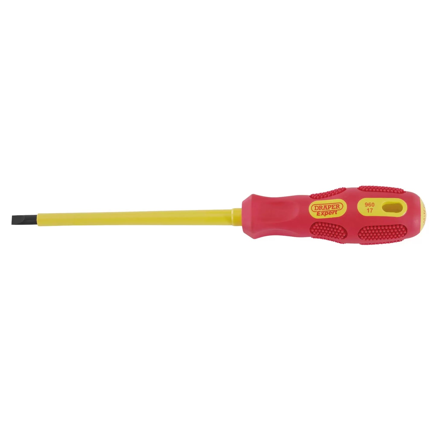 Draper Tools - 69214 - Draper Expert VDE Approved Fully Insulated Plain Slot Screwdriver, 5.5 x 125mm