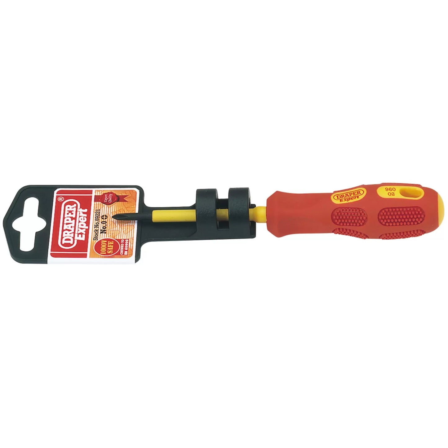 Draper Tools - 69221 - Draper Expert VDE Approved Fully Insulated Cross Slot Screwdriver, No.0 x 60mm