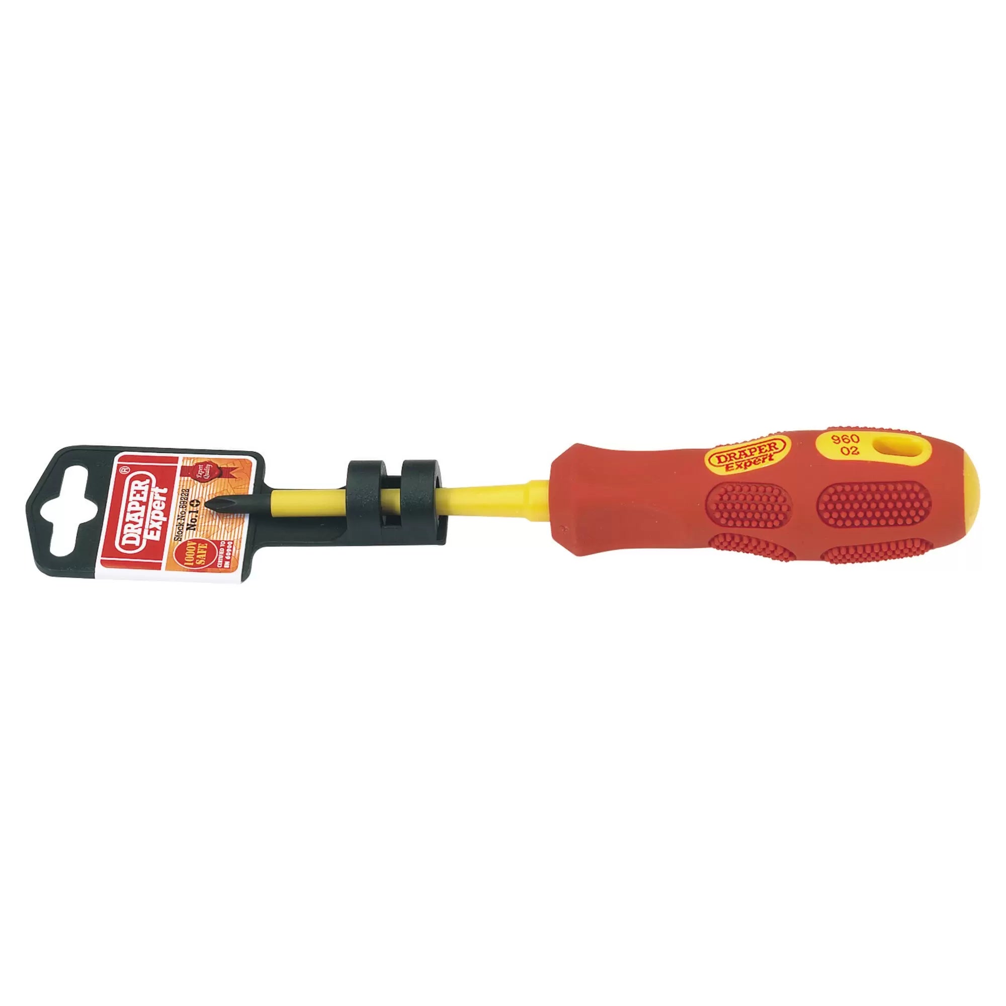 Draper Tools - 69222 - Draper Expert VDE Approved Fully Insulated Cross Slot Screwdriver, No.1 x 80mm