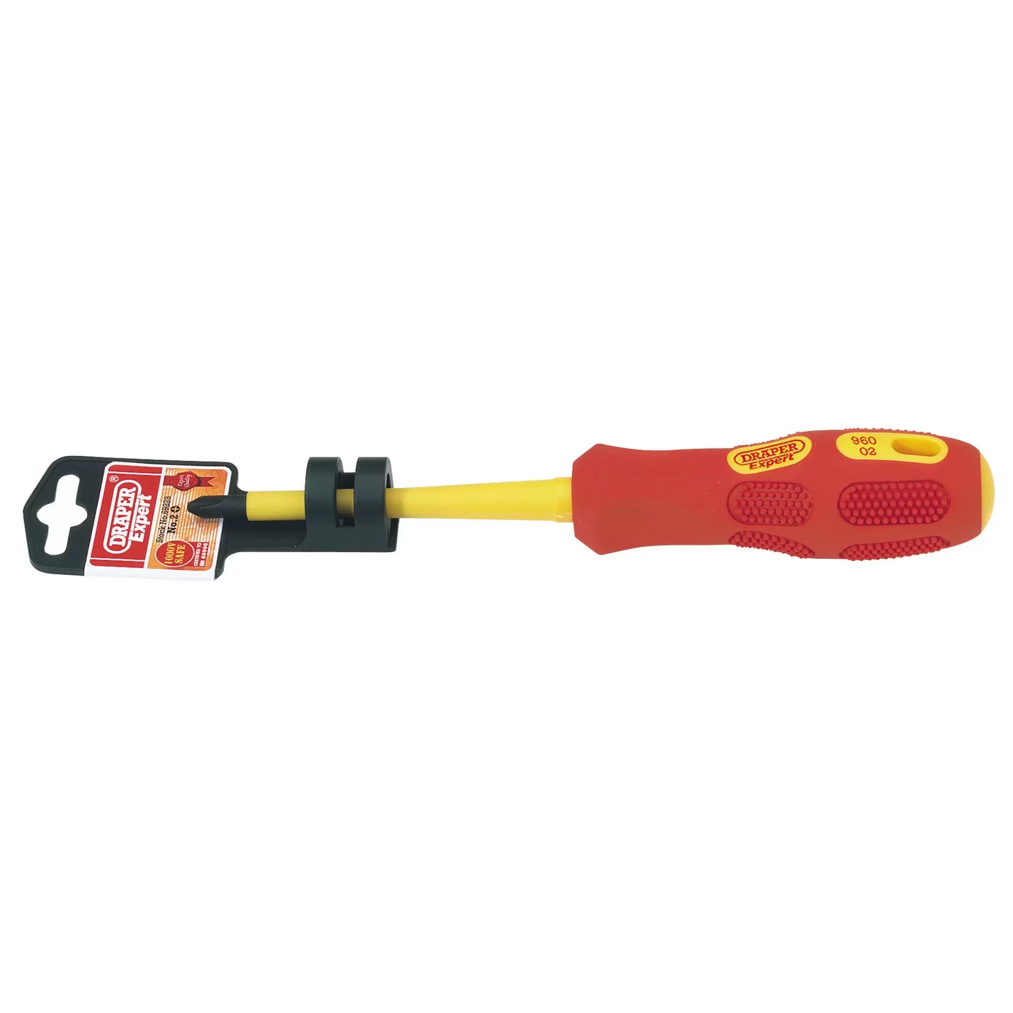 Draper Tools - 69223 - Draper Expert VDE Approved Fully Insulated Cross Slot Screwdriver, No.2 x 100mm