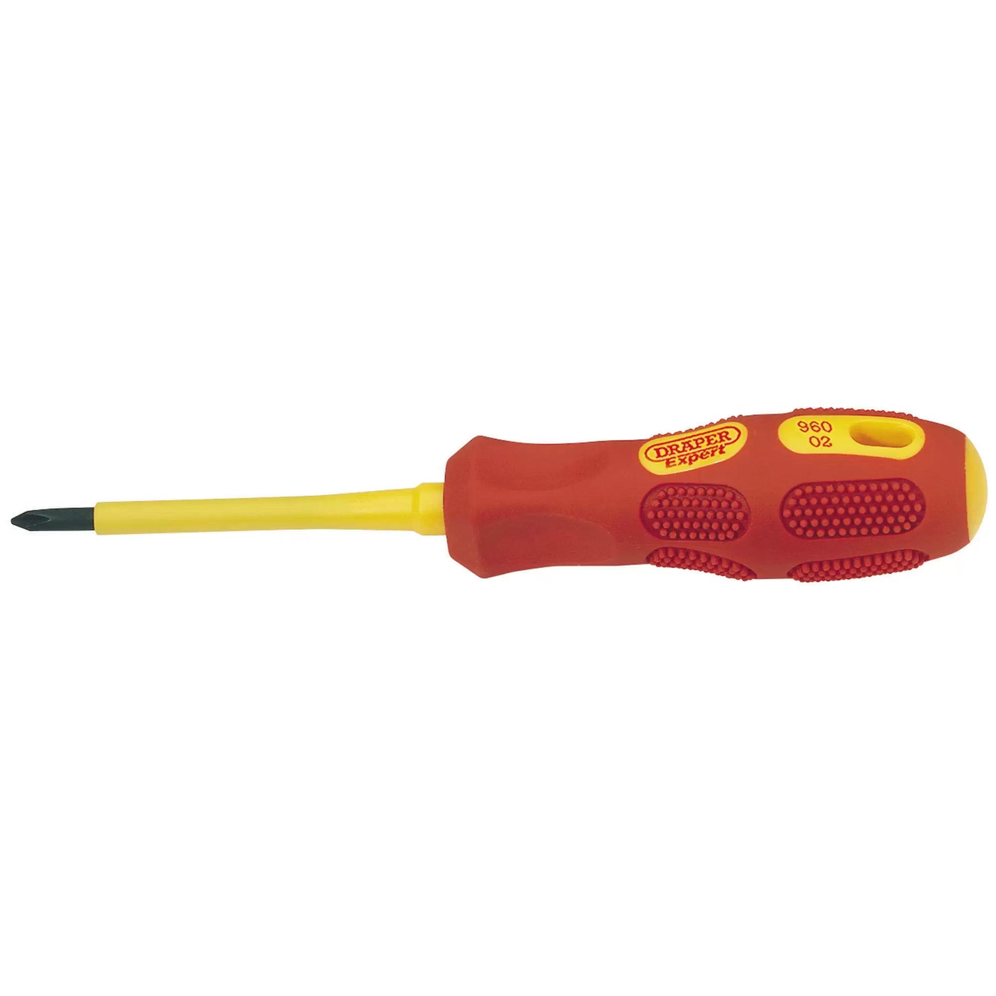 Draper Tools - 69225 - Draper Expert VDE Approved Fully Insulated Cross Slot Screwdriver, No.1 x 80mm (Sold Loose)