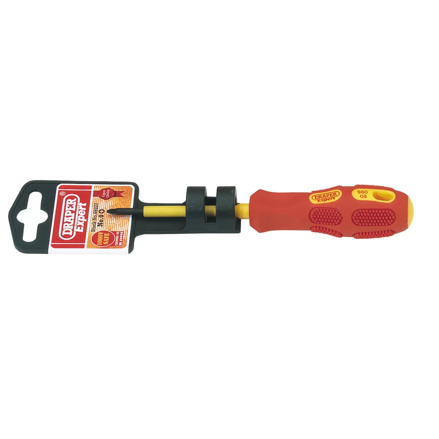 Draper Tools - 69227 - Draper Expert VDE Approved Fully Insulated PZ TYPE Screwdriver, No.0 x 60mm