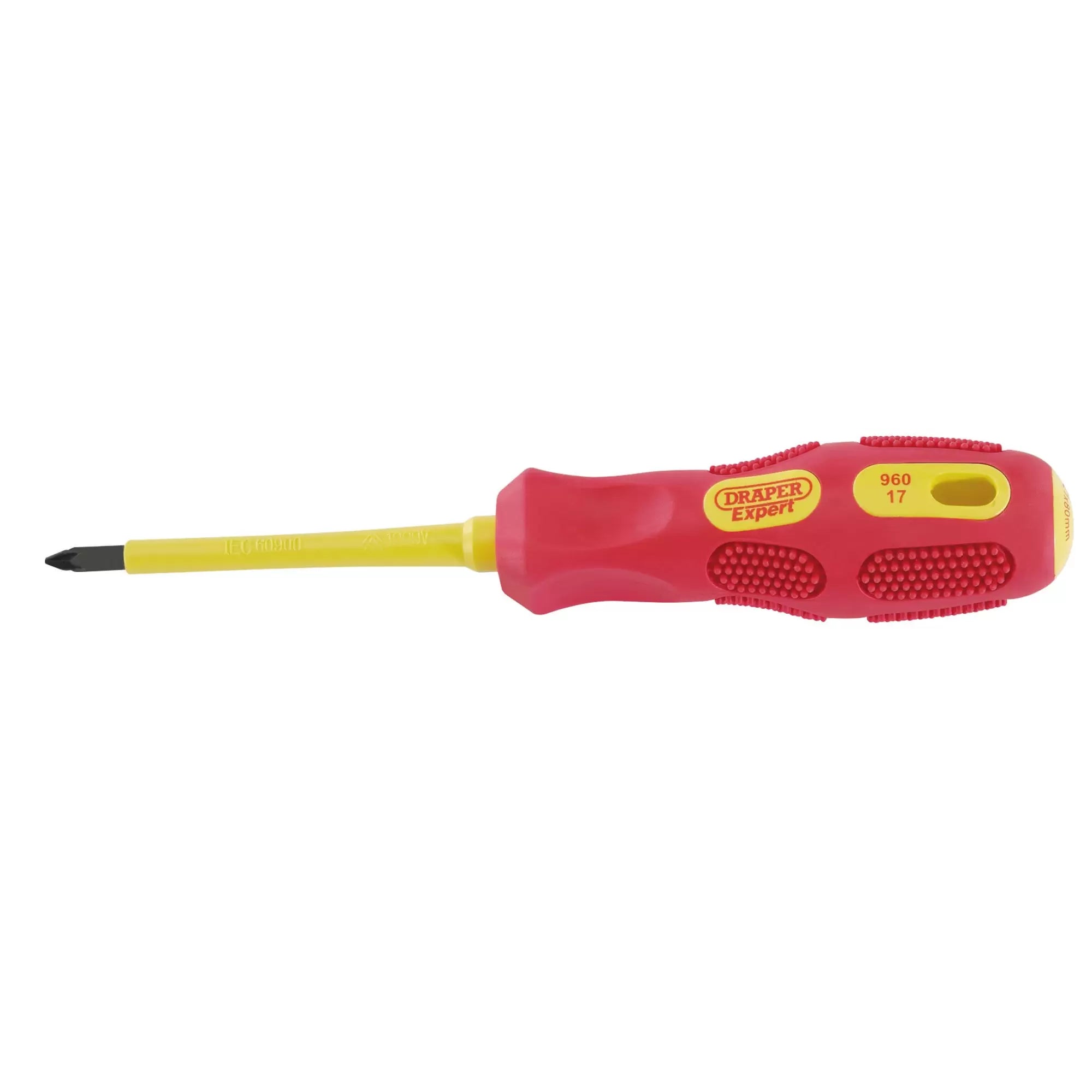 Draper Tools - 69228 - Draper Expert VDE Approved Fully Insulated PZ TYPE Screwdriver, No.1 x 80mm