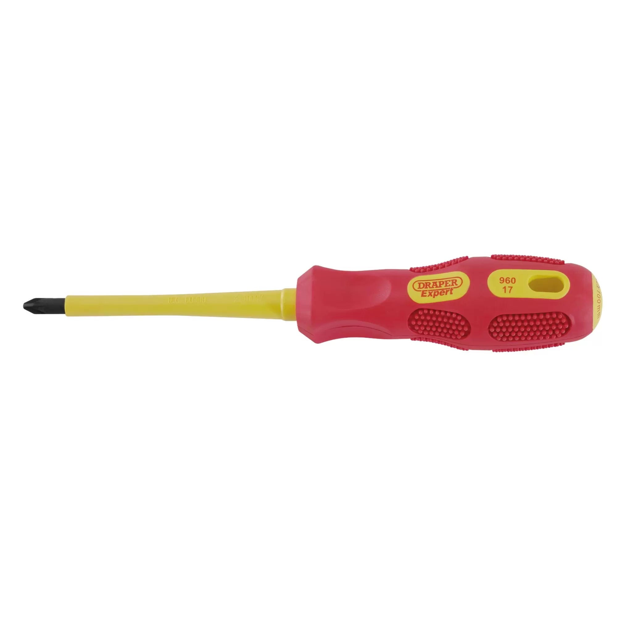 Draper Tools - 69229 - Draper Expert VDE Approved Fully Insulated PZ TYPE Screwdriver, No.2 x 100mm