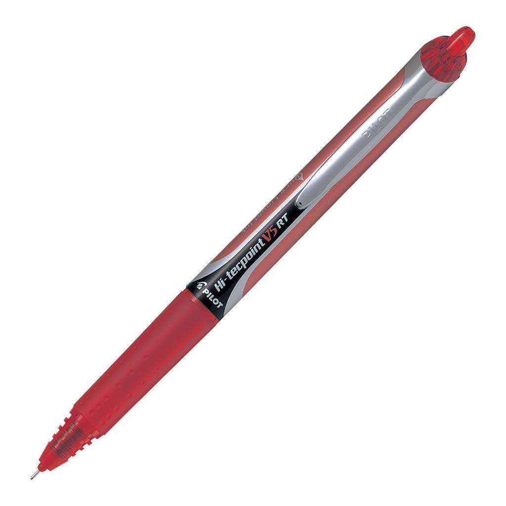 Pilot Hi-Tecpoint V5 Retractable Liquid Ink Rollerball Pen - Red