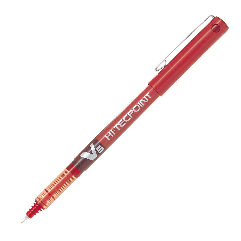 Pilot Hi-Tecpoint V5 Liquid Ink Rollerball Pen - Dark Red