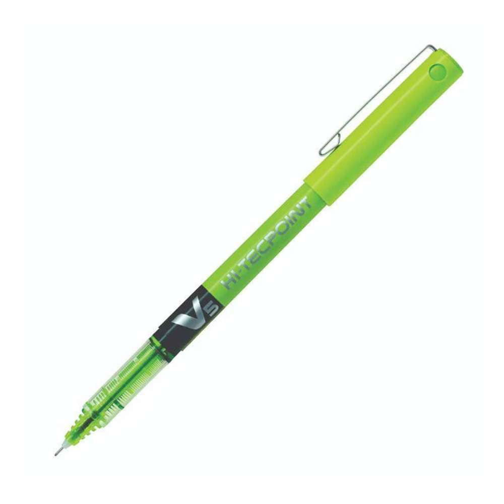 Pilot Hi-Tecpoint V5 Liquid Ink Rollerball Pen - Light Green