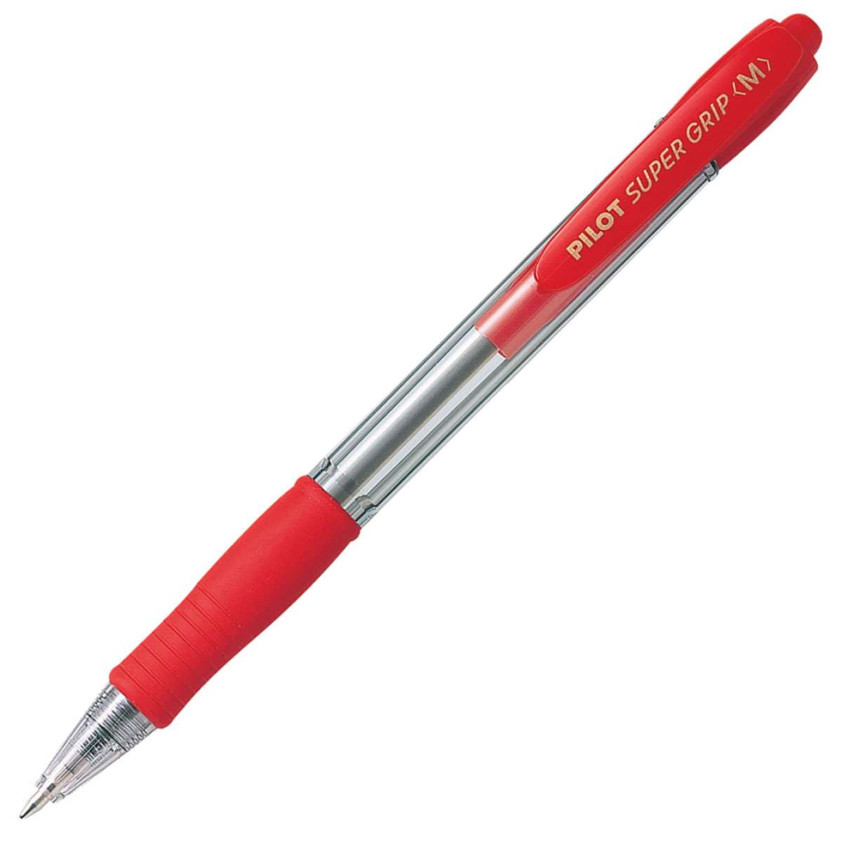 Pilot Supergrip Retractable Ballpoint Pen - Red Medium 1.0mm