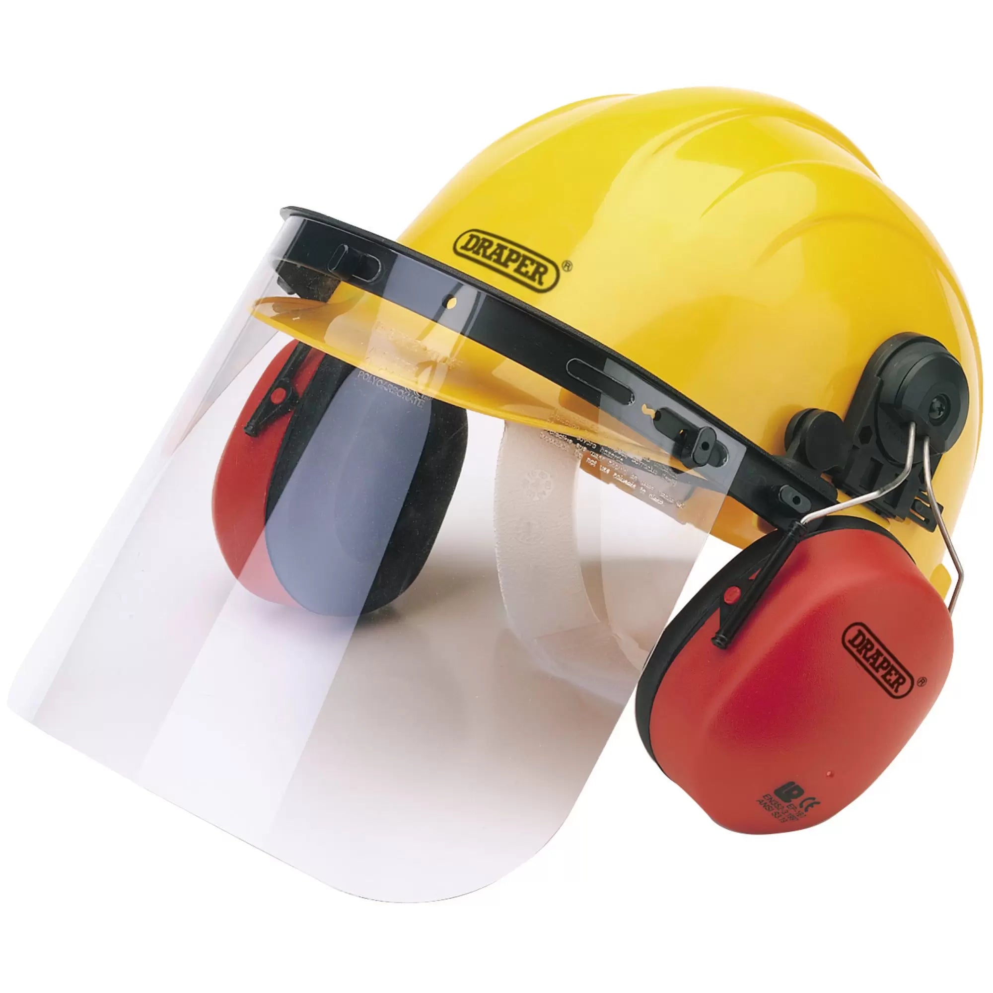 Draper Tools - 69933 - Safety Helmet with Ear Muffs and Visor