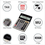 Casio 14 Digits Calculator For High Functionality For Professional Tasks - Silver & Black