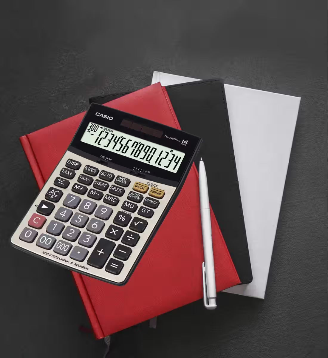 Casio 14 Digits Calculator For High Functionality For Professional Tasks - Silver & Black