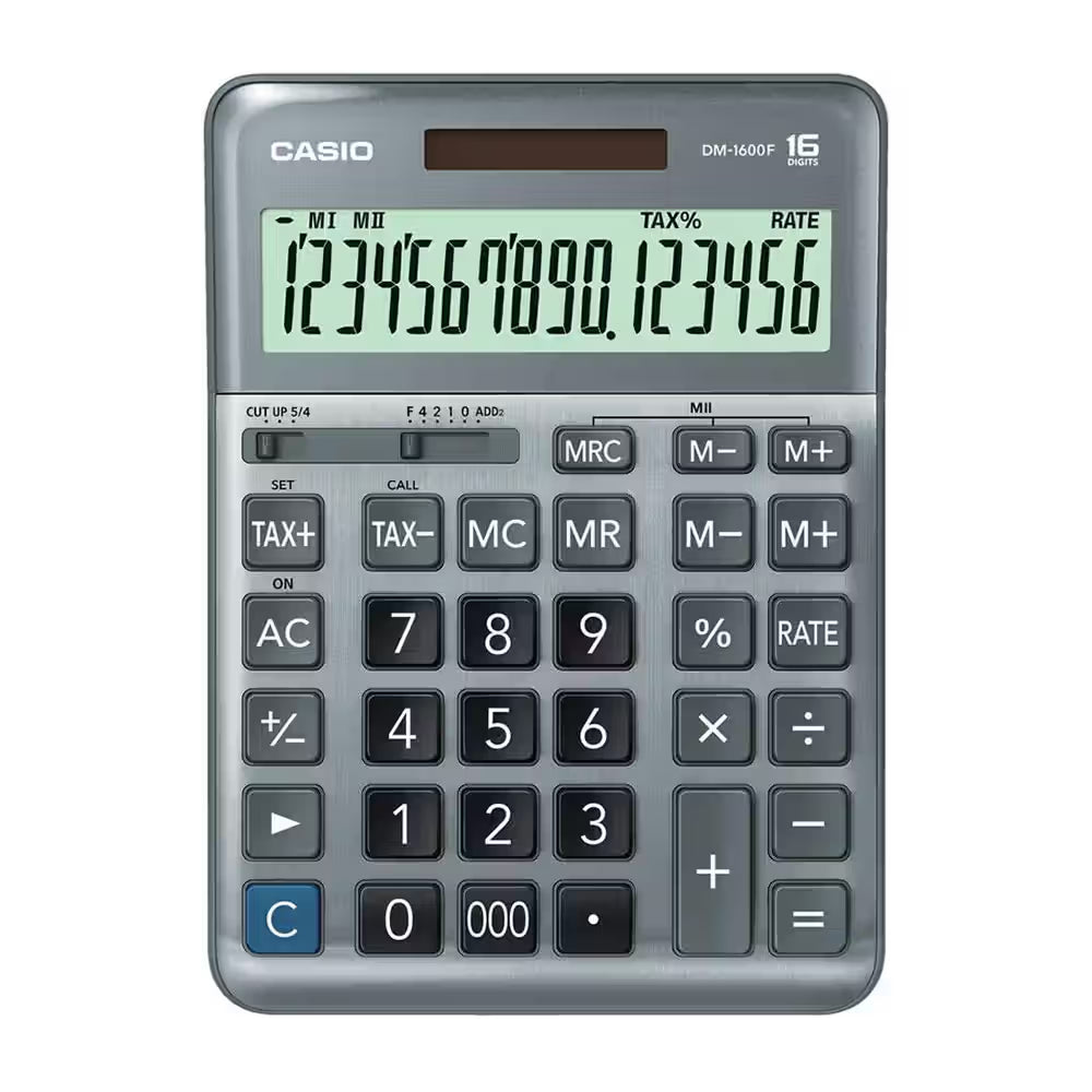 Casio 16 Digits Check And Correct Calculator For Large Scale Calculations - Grey