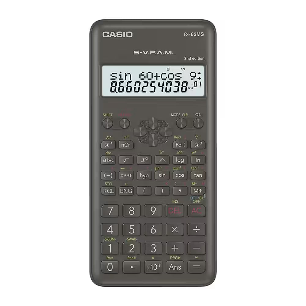Casio 2Nd Gen Non-Programmable Scientific Calculator - 240 Functions, 2-Line Display - Black