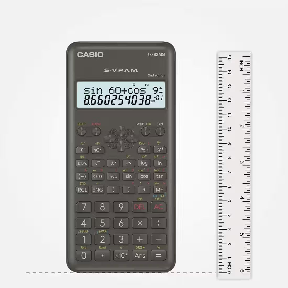 Casio 2Nd Gen Non-Programmable Scientific Calculator - 240 Functions, 2-Line Display - Black