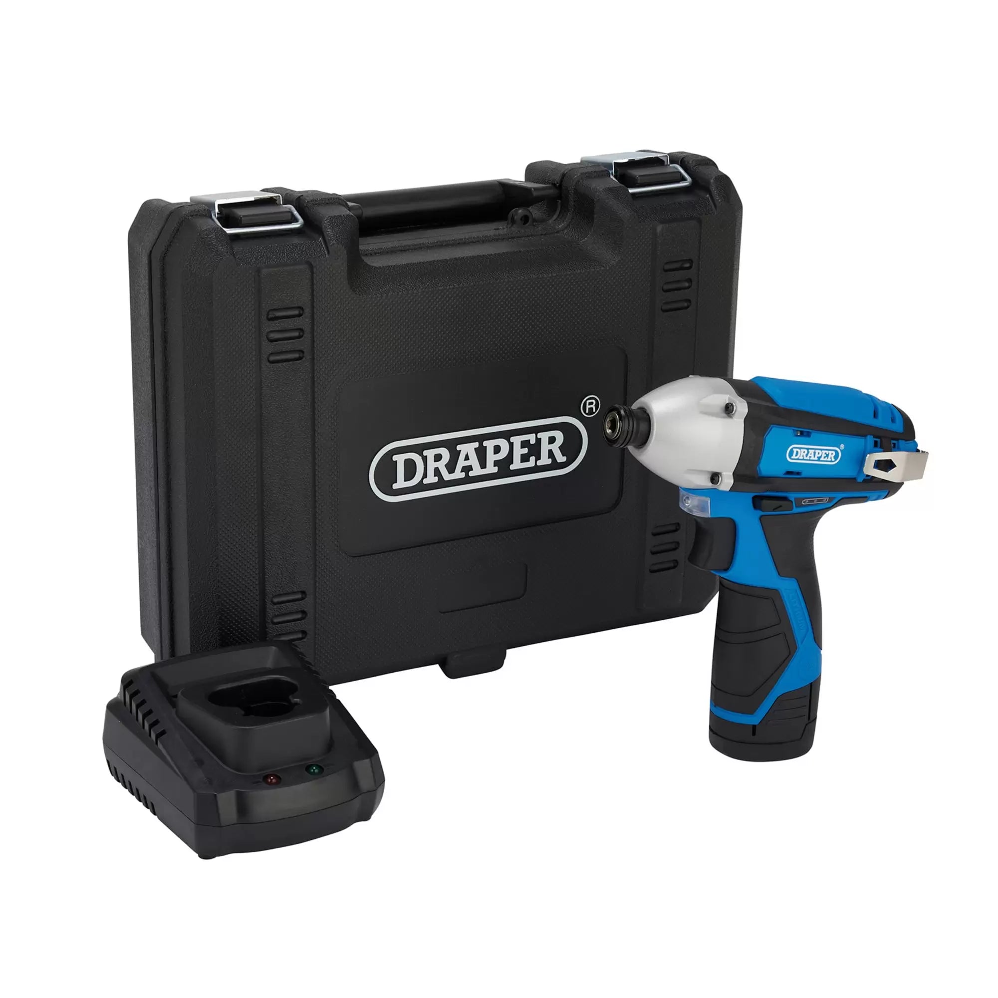 Draper Tools - 70332 - 12V Impact Driver, 1/4" Hex., 1 x 1.5Ah Battery, 1 x Fast Charger