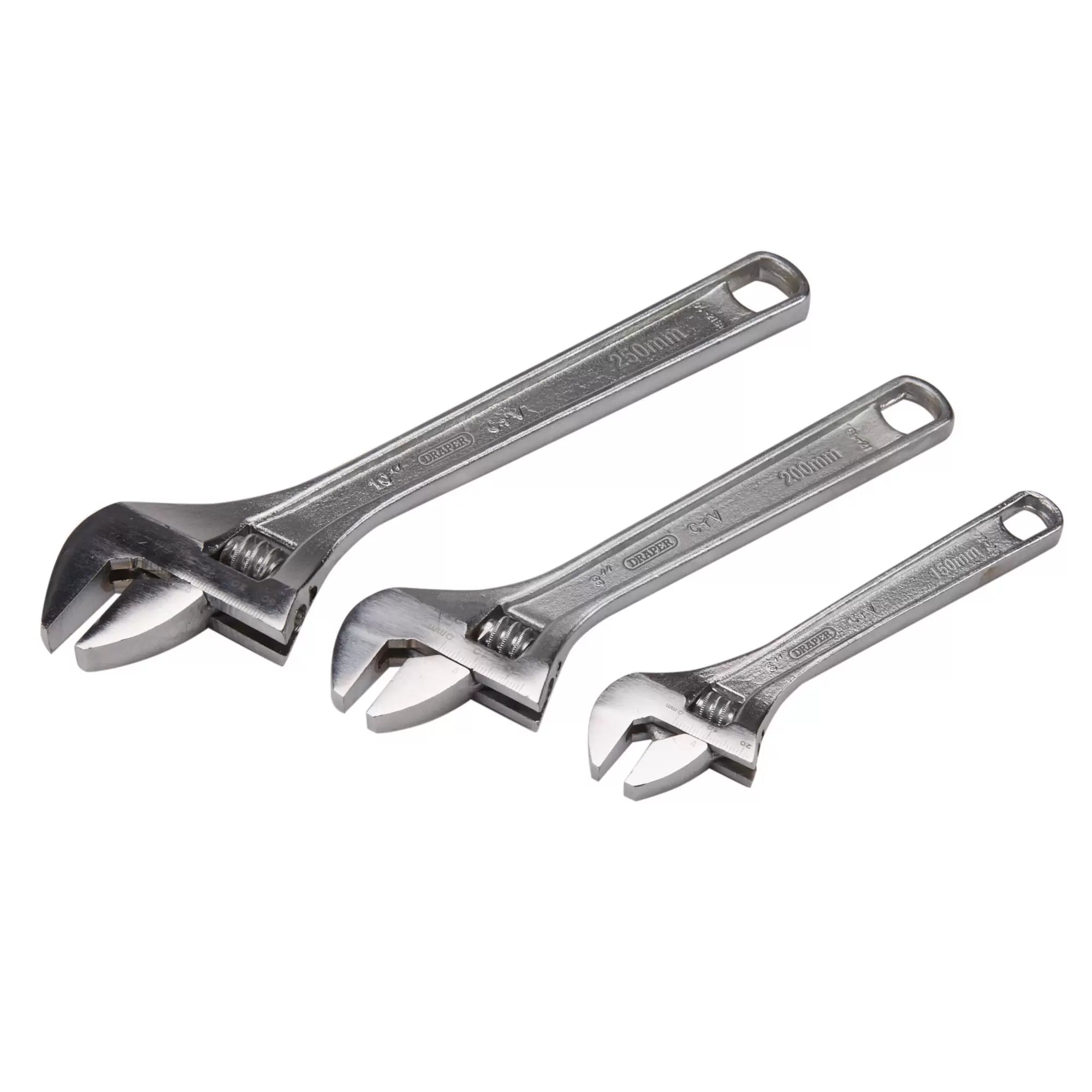 Draper Tools - 70409 - Adjustable Wrench Set (3 Piece)
