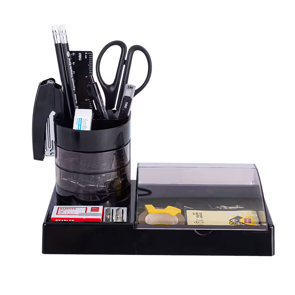 Deli Desk Organizer, with 16 Accessories Stationery Set