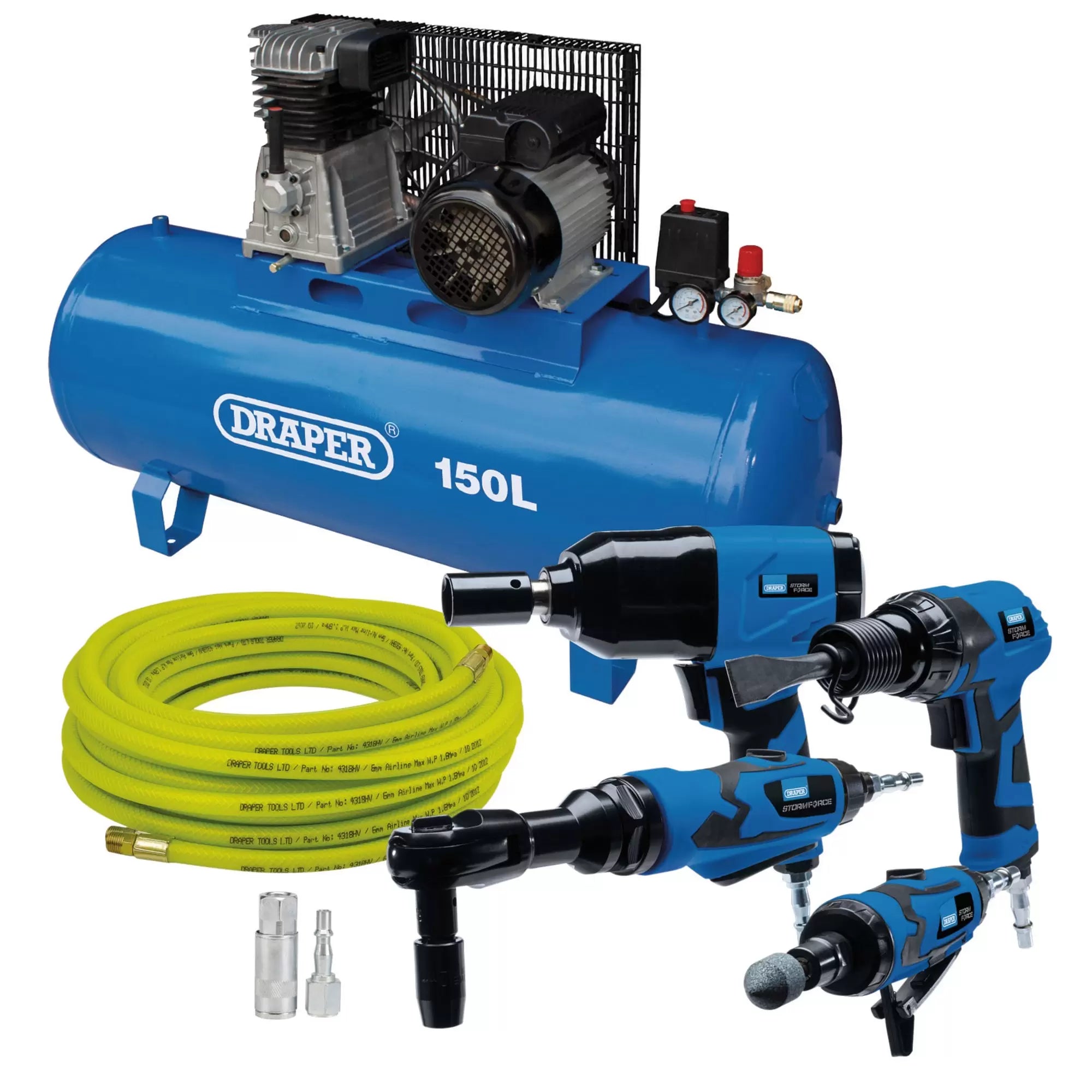 Draper Tools - 70530 - Compressor & Air Tool Kit, 150L