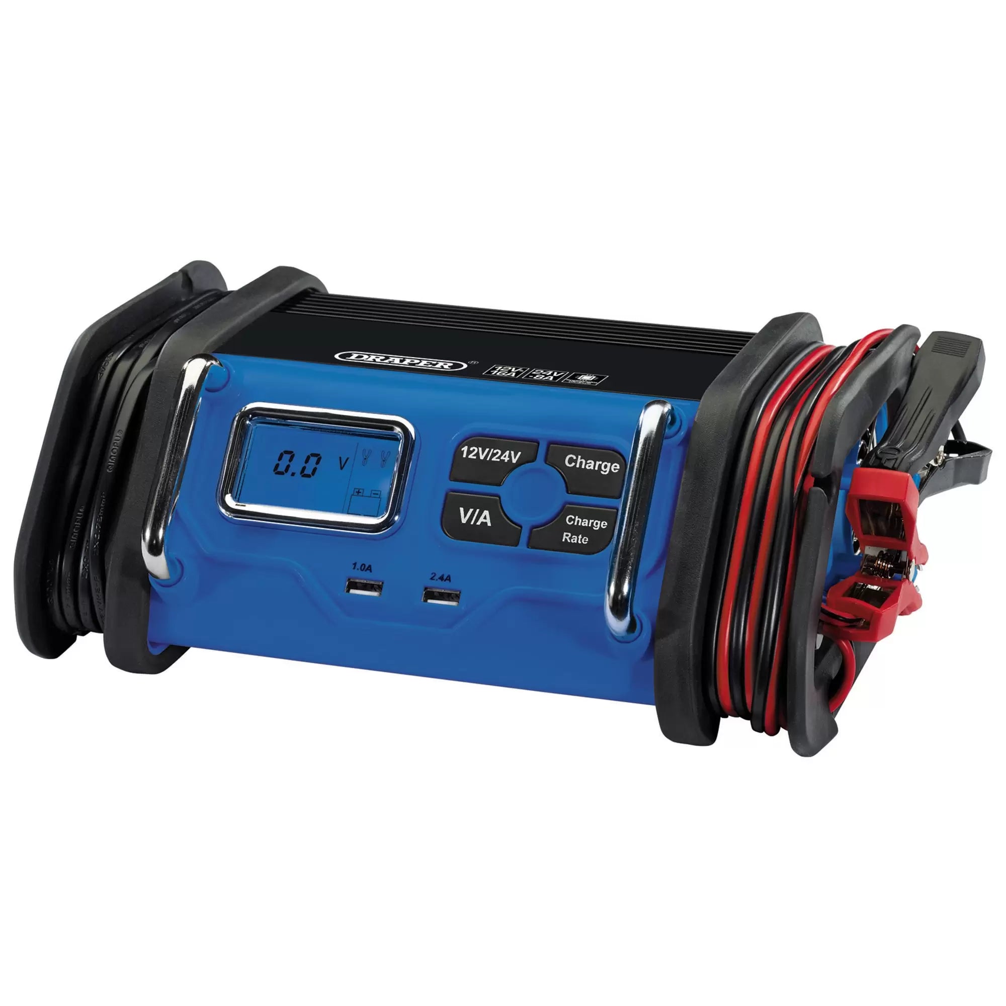 Draper Tools - 70548 - 12/24V Battery Charger, 8 - 16A