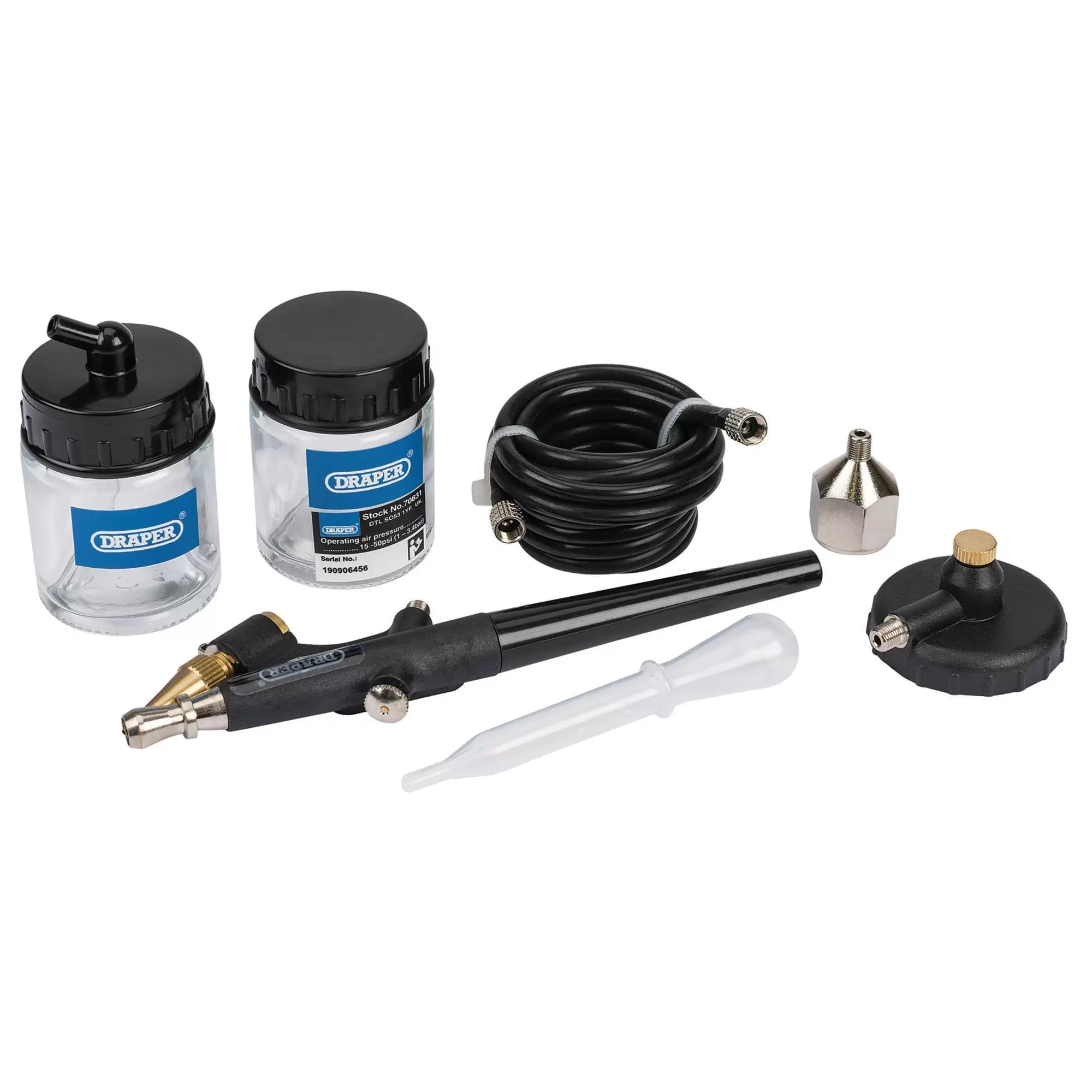 Draper Tools - 70831 - Air Brush Kit (7 Piece)