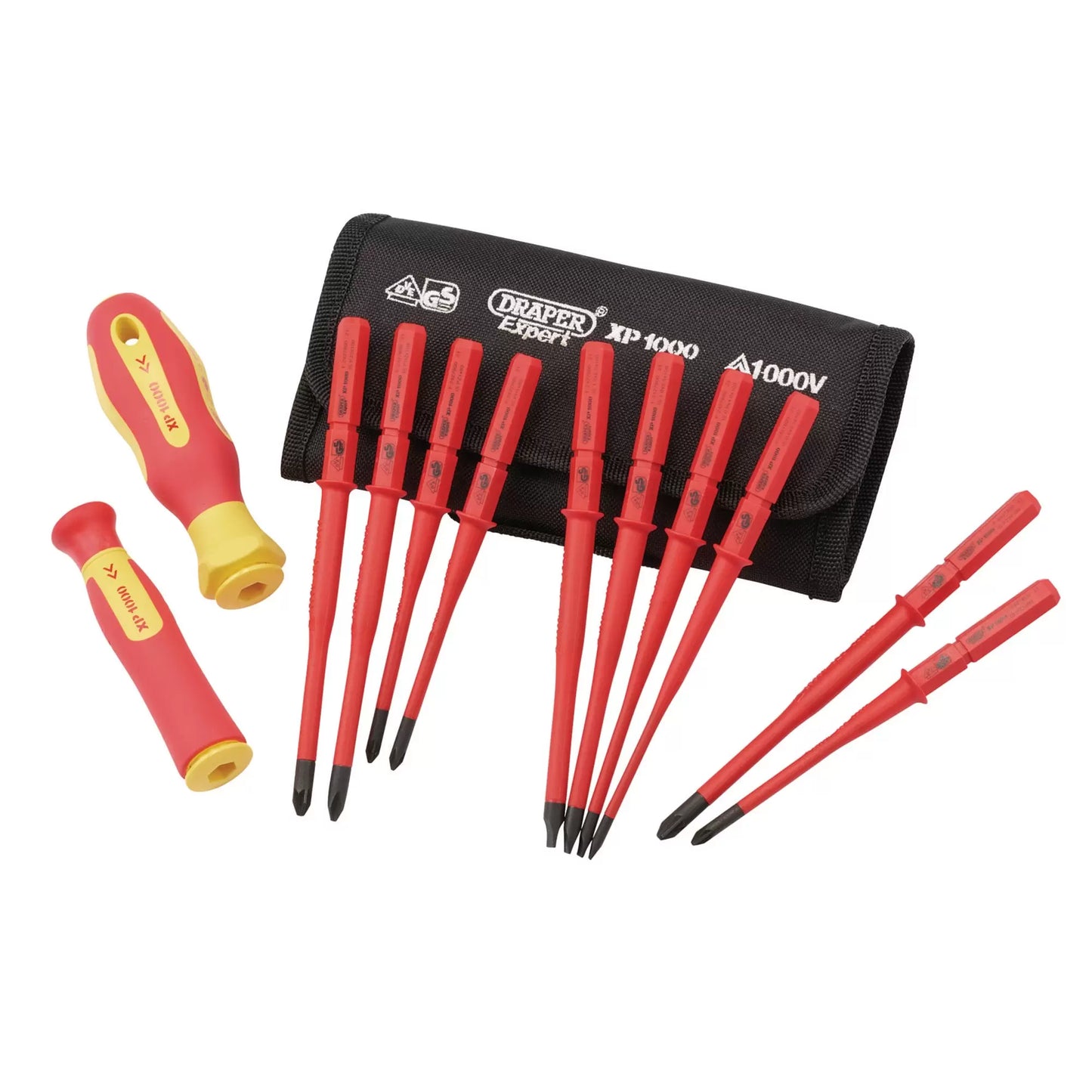 Draper Tools - 70867 - XP1000® VDE Slimline Interchangeable Screwdriver Set (12 Piece)