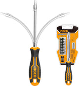 INGCO 12-Piece Flexible Shaft Screwdriver Set – Magnetic, with Extension – AKSDFL1208