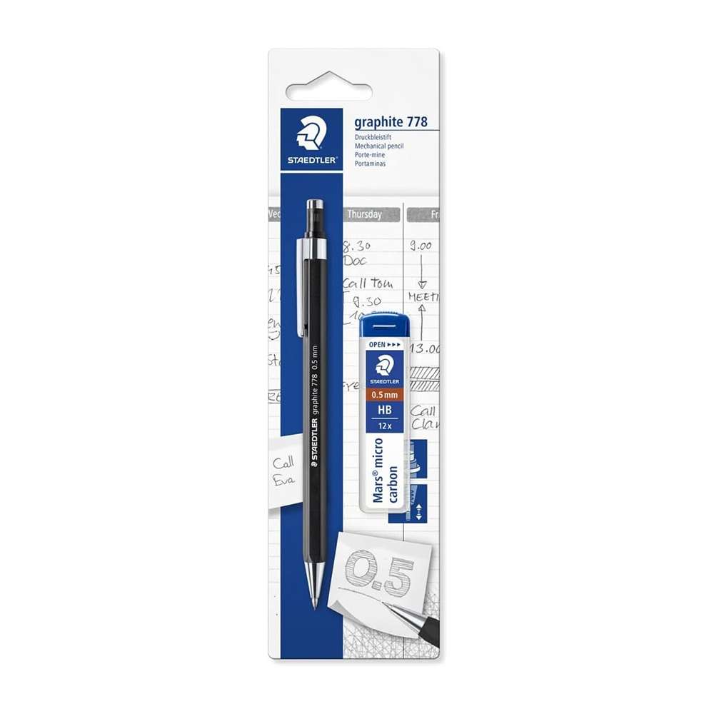 Staedtler Graphite Mechanical Pencil, 0.5mm, Pencil + Lead Set