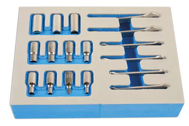 Laser - 7132 - BA Spanner & Socket Set 1/4"D 17pc