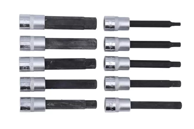 Laser - 7163 - Long Hex Socket Bit Set 3/8"D 10pc