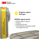 3M 6003 AAD Organic Vapor/Acid Gas Cartridge – Yellow