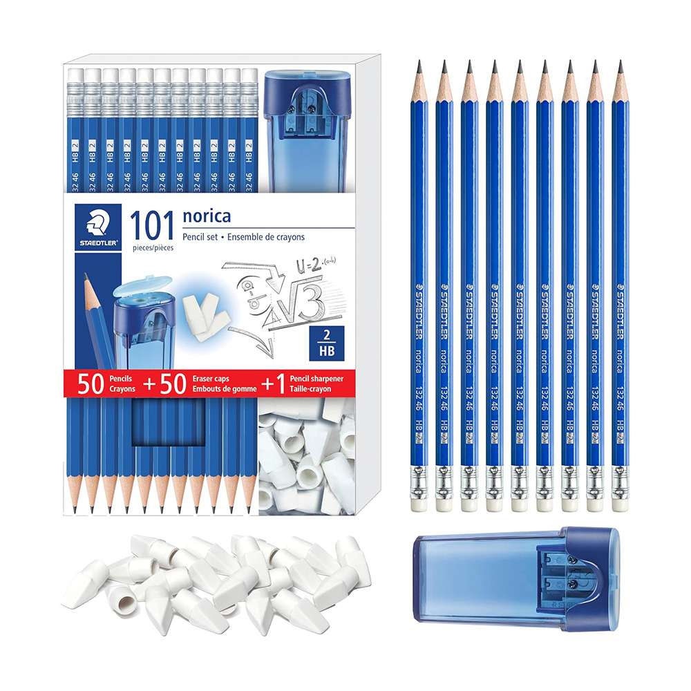 Staedtler Value Pack of Norica Pencils, Noris Club Crayons & Oil Pastels – Bundle of 5 Items