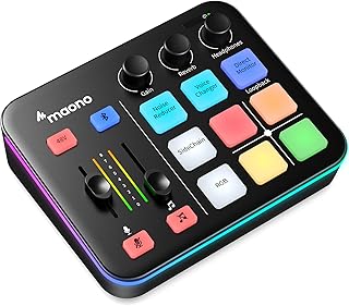 MAONO Gaming Audio Podcast Mixer with XLR Interface & Bluetooth (G1 NEO)