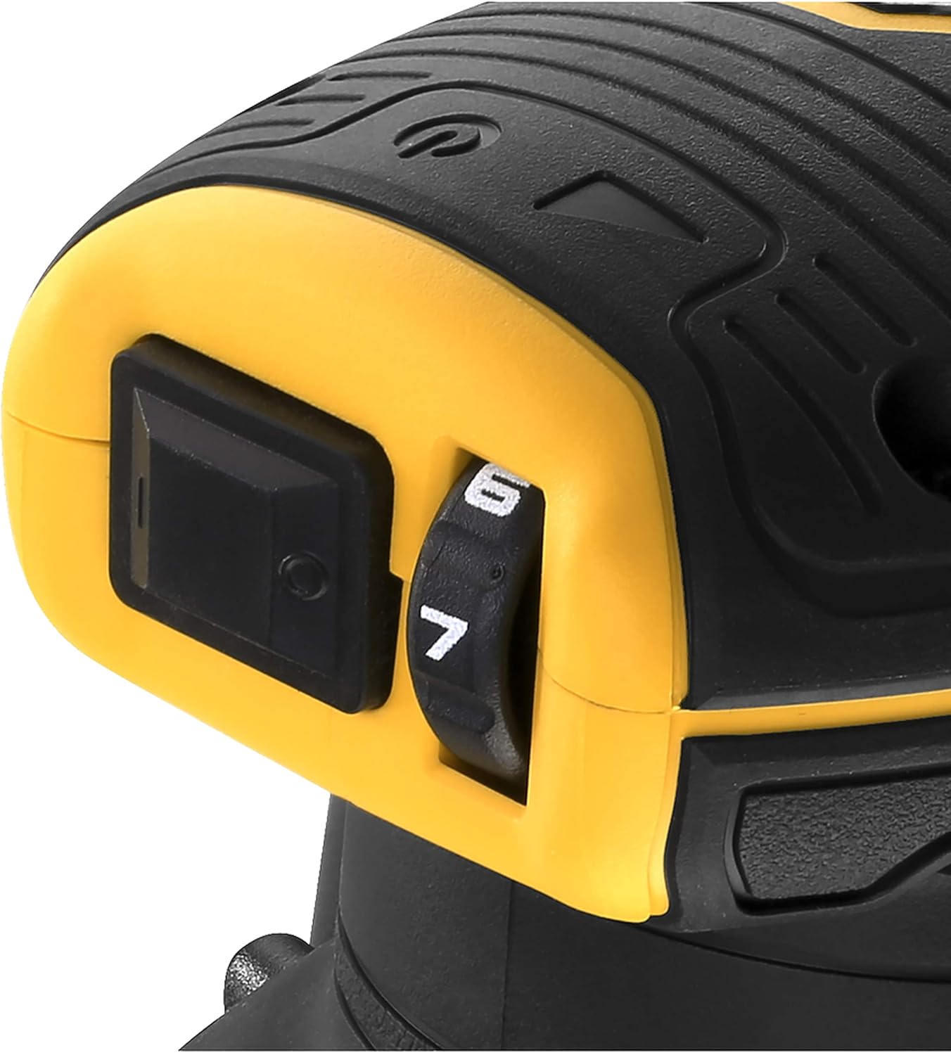 DEWALT DCW210P2-GB 18V Cordless Brushless RO Sander – 2 x 4Ah Batteries & Chargers, Yellow/Black, 3 Year Warranty
