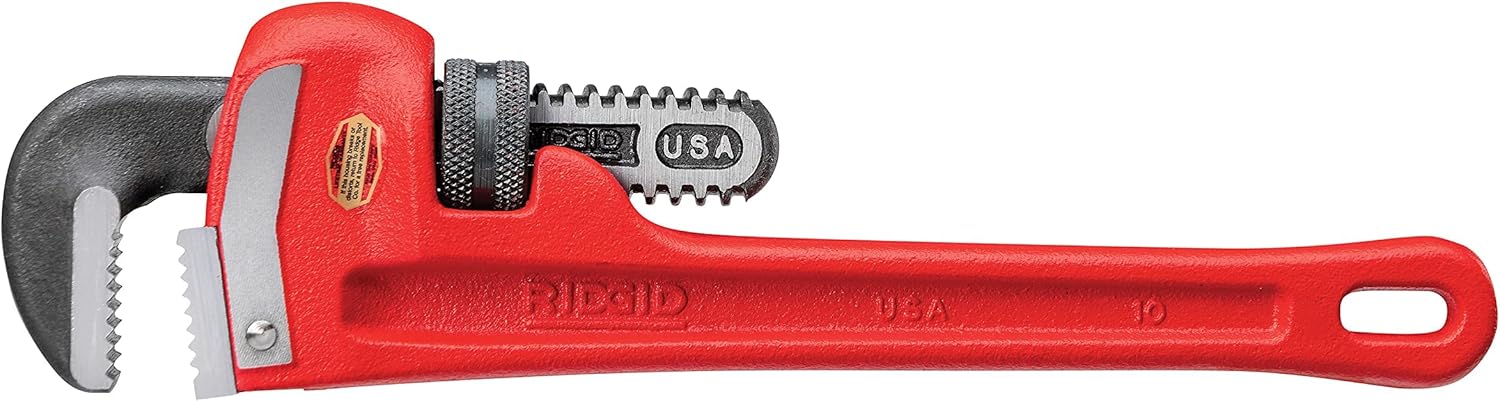 Ridgid 31010 Heavy-Duty Straight Pipe Wrench – 10 Inch (250mm)