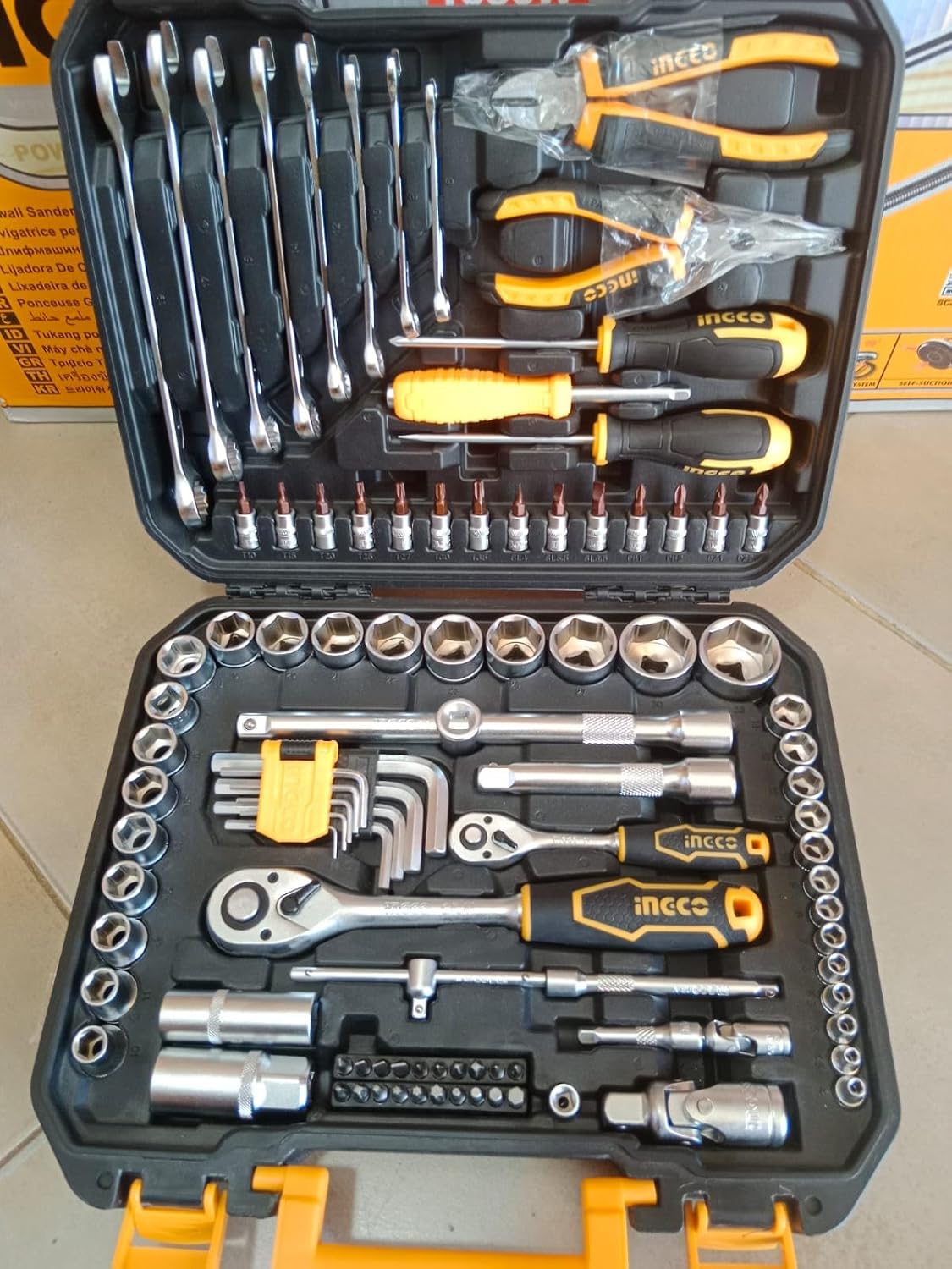 INGCO 100-Piece Professional Hand Tools Set in Metal Case – HKTHP21001
