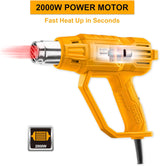 INGCO 2000W Heavy-Duty Heat Gun – Dual Temperature, with Nozzles – HG2000385
