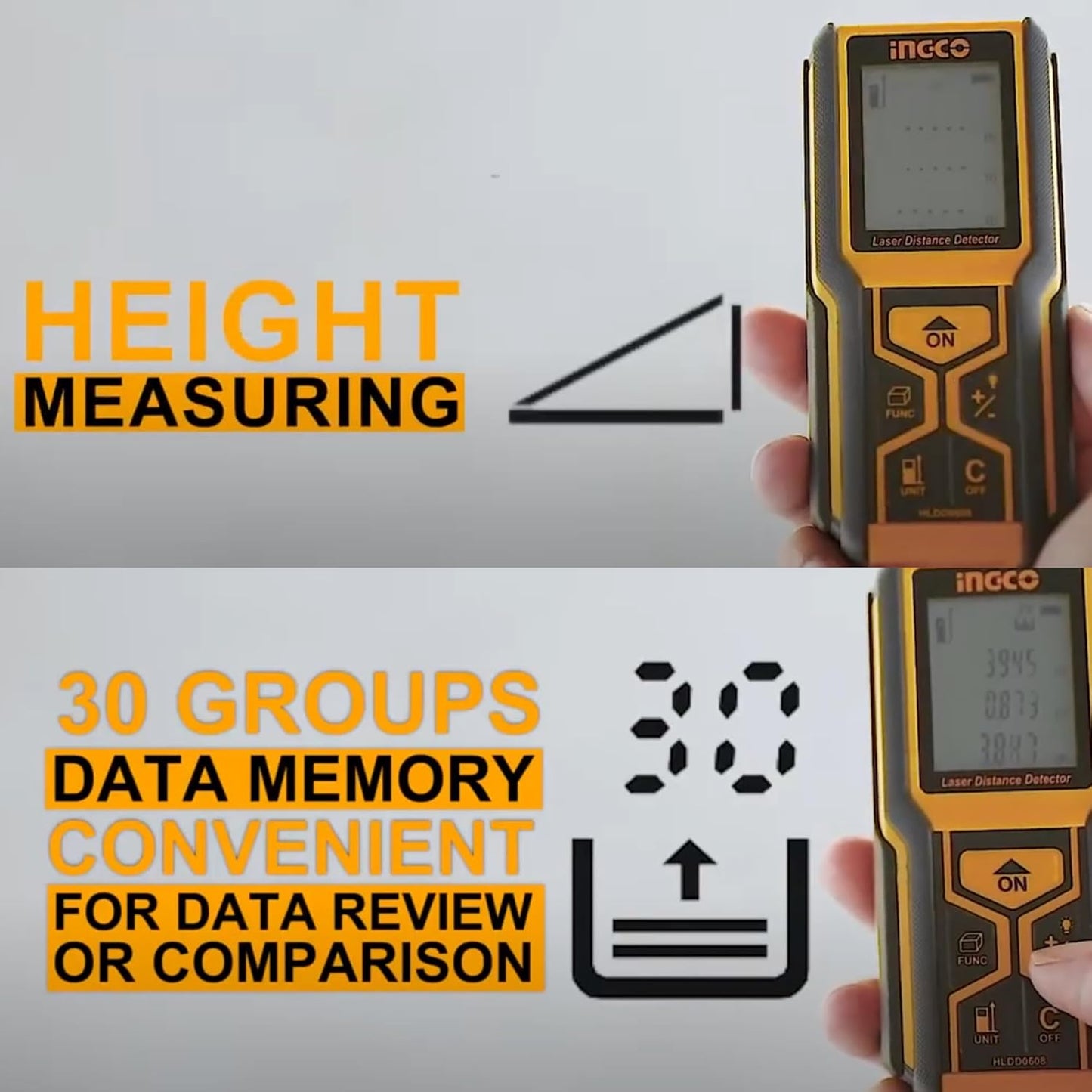 &nbsp;INGCO Digital Laser Distance Meter – Professional Laser Measure Tool – DLM100