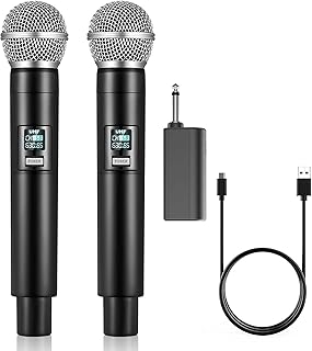 KASTWAVE Wireless Microphone, Dual UHF Handheld System
